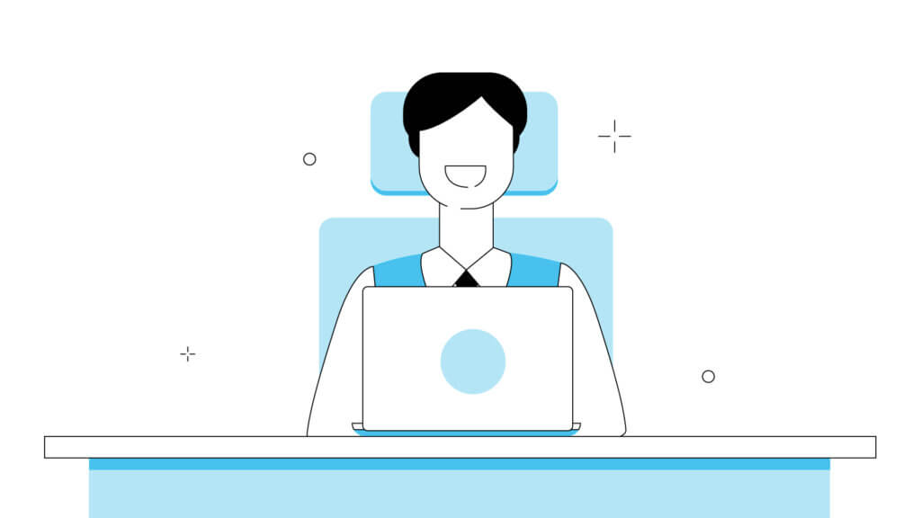 Saas Explainer video Character Smiling